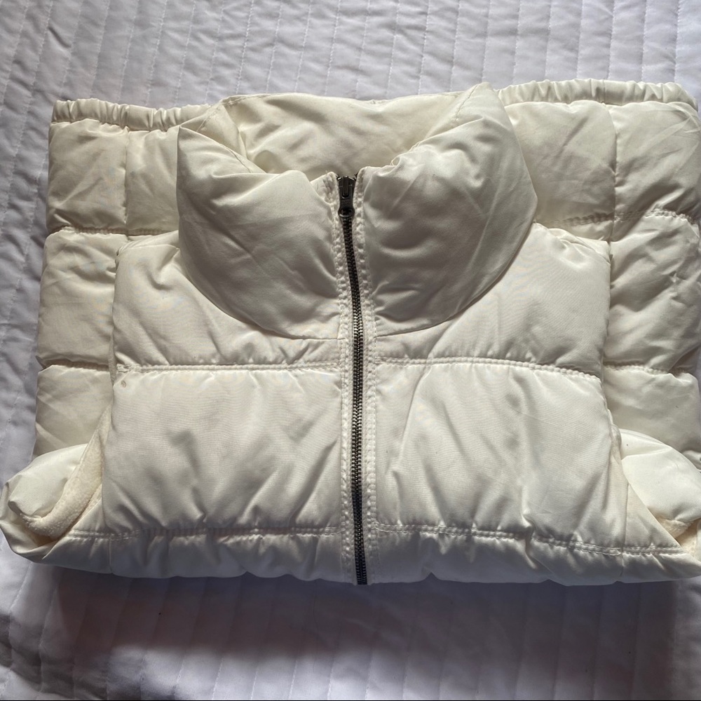 Old Navy white puffer vest